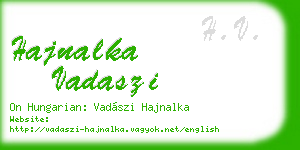 hajnalka vadaszi business card